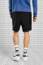Tech Fleece Unisex Black Shorts Pamuk Polyester Erkek Şort Siyah