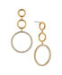 Multi Color Circle Drop Earring in 18K Gold Plated Brass