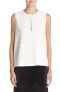 Фото #1 товара Nordstrom Signature and Caroline Issa Crepe Swing Top Sz. 8 (Ivory) 151189