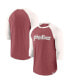 Фото #1 товара Men's Burgundy/ Philadelphia Phillies Historical Win 3/4-Sleeve Henley T-Shirt