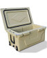 Khaki Color Ice Cooler Box 65Qt Camping Ice Chest Beer Box Outdoor Fishing Cooler