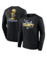 Фото #1 товара Men's Black Golden State Warriors 2022 NBA Finals Champions Forward Roster Signature Long Sleeve T-shirt