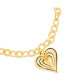 Silver-Tone or Gold-Tone Beating Heart Charm Bracelet