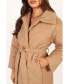 Womens Kallie Quilted Tie Front Coat