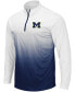 Фото #2 товара Men's Navy Michigan Wolverines Magic Team Logo Quarter-Zip Jacket