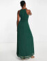 Vila Bridesmaid halterneck maxi dress in pine green Зеленый, 38 - фото #4