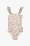 Print swimsuit with ruffles - limited edition