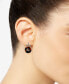 ფოტო #2 პროდუქტის Gold-Tone Tortoise-Look Logo Drop Earrings