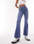 Фото #1 товара Topshop Petite high rise Jamie flare jeans in mid blue