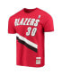 Фото #3 товара Men's Rasheed Wallace Red Portland Trail Blazers Hardwood Classics Player Name and Number T-shirt