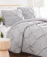 Фото #2 товара Pintuck 3 Piece Duvet Cover and Sham Set, King/California King