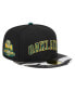 Фото #1 товара Men's Black Oakland Athletics Metallic Camo 59FIFTY Fitted Hat