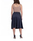 Women's Elastic Waistband Pocket Midi Skirt