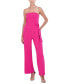 Фото #1 товара Women's Strapless Belted Jumpsuit