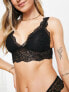 Фото #3 товара ASOS DESIGN Sienna lace longline padded bralette in black