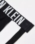 Calvin Klein Intense Power 3 pack jock strap with logo waistband in black