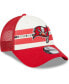 Men's Cream, Red Tampa Bay Buccaneers Team Stripe Trucker 9FORTY Snapback Hat