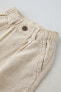 Фото #3 товара Льняные брюки с защипами ZARA