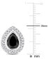 Фото #3 товара Black & White Diamond Pear-Cut Halo Stud Earrings (2-1/5 ct. t.w.) in 14k White Gold