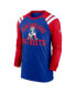 ფოტო #3 პროდუქტის Men's Royal, Red New England Patriots Classic Arc Raglan Tri-Blend Long Sleeve T-shirt