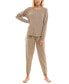 ფოტო #9 პროდუქტის Women's Cloud Dancer 2-Pc. Cable-Knit Pajamas Set