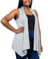 Plus Size Asymmetric Open Front Cardigan Sweater