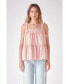 Фото #2 товара Women's Floral Textured Flounce Top