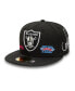 Фото #1 товара Men's Black Las Vegas Raiders Historic Champs 59FIFTY Fitted Hat