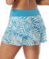 Фото #4 товара Women's Palm-Print Mesh Layered Swim Skort