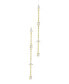 ფოტო #1 პროდუქტის Gold Mixed Faux Stones Sweeper Earrings