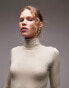 Фото #2 товара Topshop clean long sleeve funnel in stone