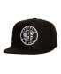 Фото #1 товара Men's Black Brooklyn Nets Sweet Suede Snapback Hat