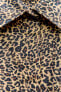 Poplin shirt with animal print