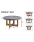 Retro-style coffee table, 31.4" diameter, MDF, for living rooms