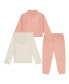 ფოტო #3 პროდუქტის Little Big Girls 3 Piece Outfit Set with Zip Up Jacket, Jogger Pants, and Long Sleeve Hoodie Graphic Top