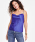 Фото #1 товара Women's Chain-Trim Cowlneck Top, Created for Macy's