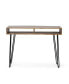 Modern Industrial Desk With Acacia Wood Top And Hairpin Legs