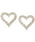 ფოტო #2 პროდუქტის EFFY® Diamond Open Heart Stud Earrings (1/2 ct. t.w.) in 14k Gold
