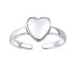 Silver leg ring with heart JJJTR1597