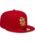 Фото #4 товара Men's Red St. Louis Cardinals 2023 MLB World Tour: London Series Flag Fill 59FIFTY Fitted Hat