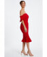 ფოტო #2 პროდუქტის Women's Bardot Midi Dress With Frilled Hem