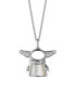 Фото #1 товара Star Wars grogu Diamonds and Mother of Pearl, Pendant Necklace (1/10 ct. t.w.) in Sterling Silver