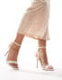 Фото #1 товара ASOS DESIGN Wide Fit Nali barely there heeled sandals in ivory