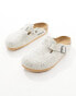 Birkenstock Boston clogs in eggshell wool