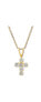 ფოტო #1 პროდუქტის Cubic Zirconia Cross 18" Pendant Necklace in 14k Gold