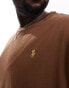 Polo Ralph Lauren Big & Tall icon logo t-shirt in brown Коричневый, Chest 50-52 - фото #4