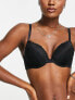 Lindex Linnea lace maximum push-up effect plunge bra in black