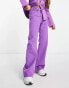 Фото #2 товара Waven wide leg high waist jeans in purple