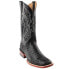 Ferrini Belly Caiman Square Toe Cowboy Mens Black Dress Boots 12493-04