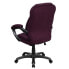 High Back Grape Microfiber Contemporary Executive Swivel Chair With Arms